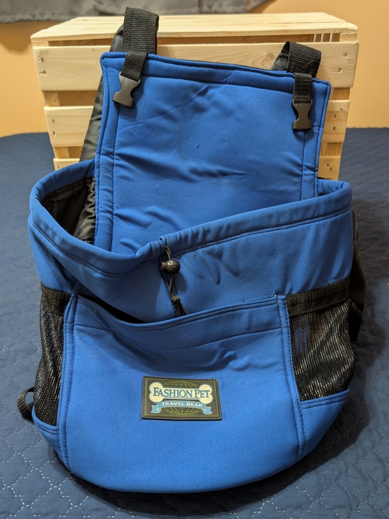 Fashion Pet Other - Blue Pet Carrier Back Pack By Bag